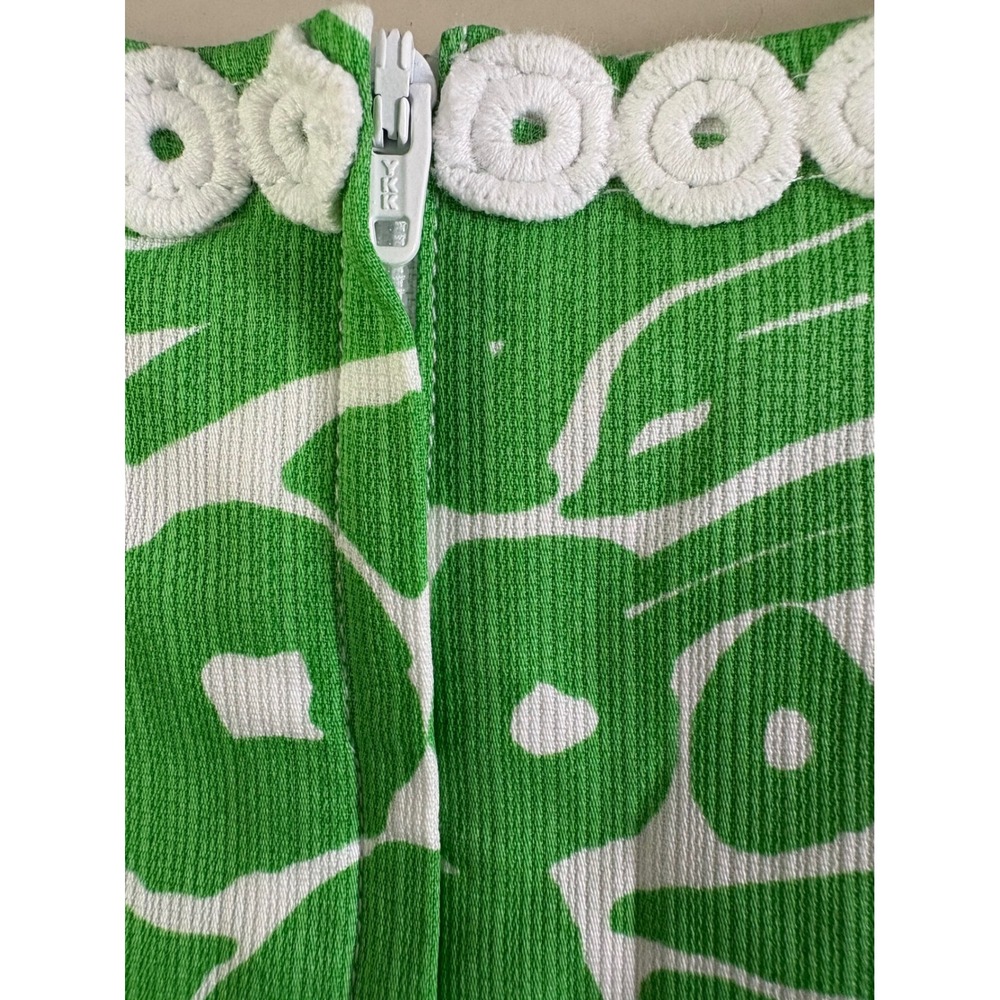 Lilly Pulitzer Girls Pink Green Pineapple Print Shift Dress Lace Trim Size 7 - Picture 6 of 6